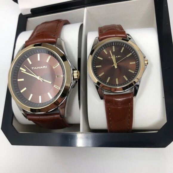 NIB - Tahari His and Her's Matching Watch Set (2 Watches) - Picture 2 of 11